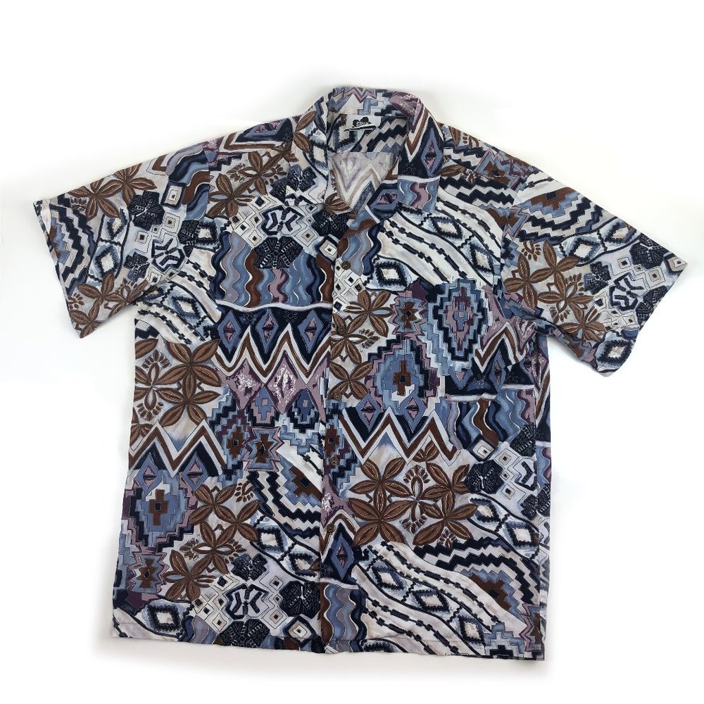 Vintage Hilo Hatties Mens XL Hawaiian Shirt 1980s